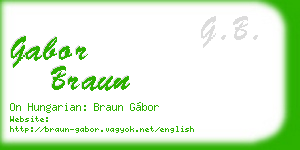 gabor braun business card